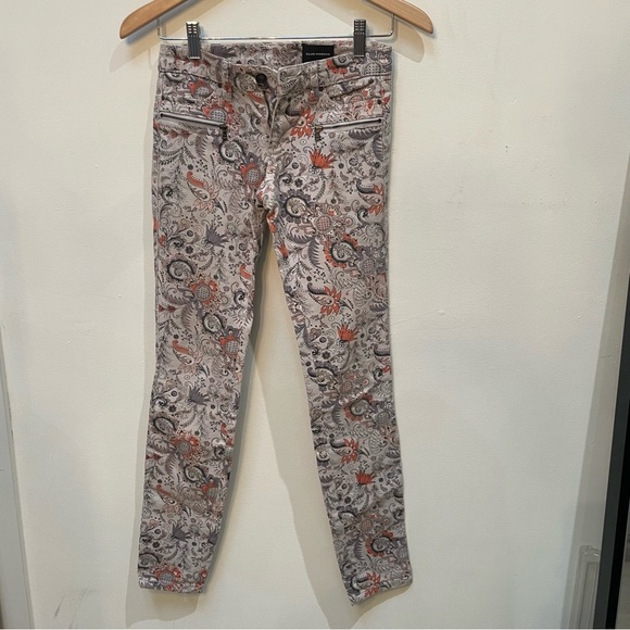 Club Monaco Paisley Skinny Jeans - Gray and orange - Picture 2 of 4